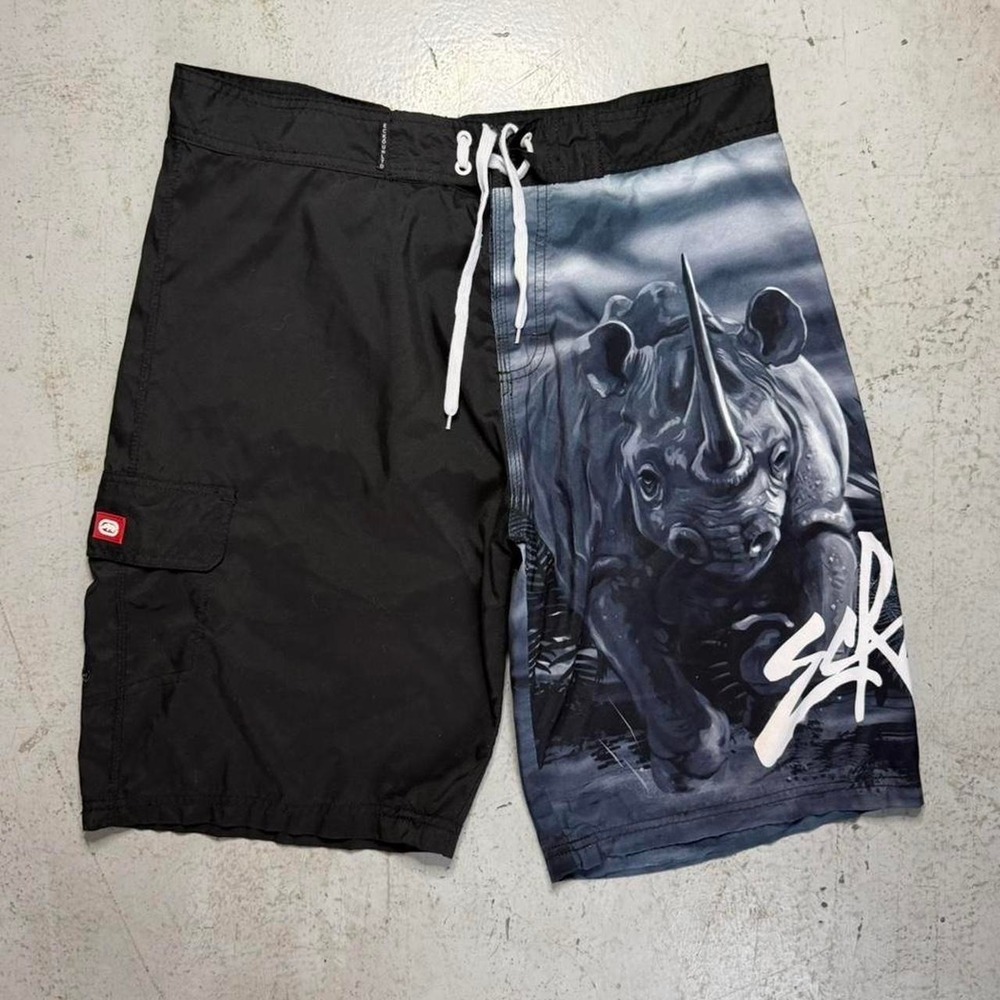 y2k ecko unltd. rhino board shorts - Picture 1 of 8